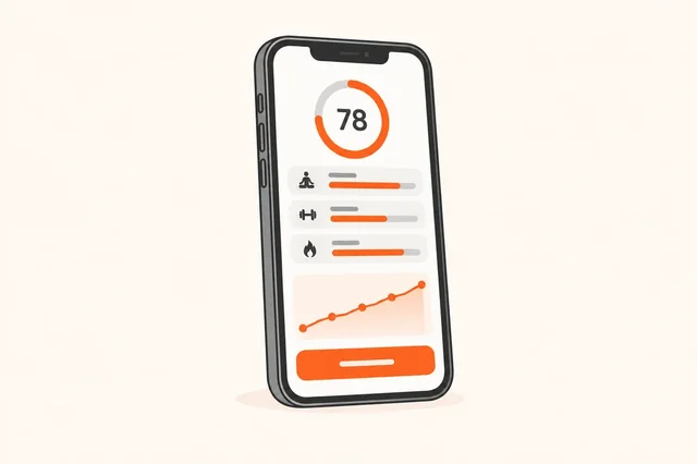 HOSFU app showing a completed session score and feedback